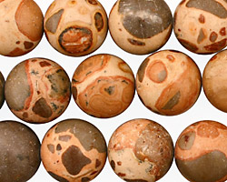 African Brown Rhyolite Round 14mm