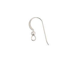 Sterling Silver Flat w/ Ball Ear Wire