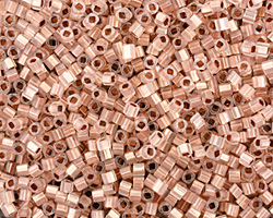 TOHO Alabaster (with Copper Lining) Cube 1.5mm Seed Bead
