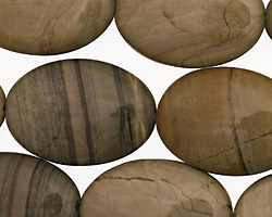 Silver Creek Jasper Flat Oval 25x18mm