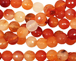 Carnelian (natural) Faceted Round 8mm