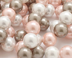 Fawn Shell Pearl Mix Round 14mm
