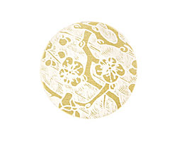 Lillypilly Gold Cherry Blossom Anodized Aluminum Disc 25mm, 22 gauge