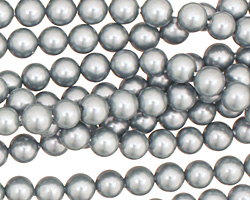 Slate Shell Pearl Round 6mm