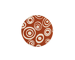 Lillypilly Bronze Groovy Circles Anodized Aluminum Disc 19mm, 24 gauge