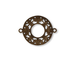 Vintaj Natural Brass Filigree Ring Connector 22x17mm