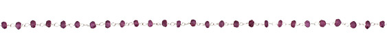 Amethyst Faceted Rondelle Silver (plated) Bead Chain