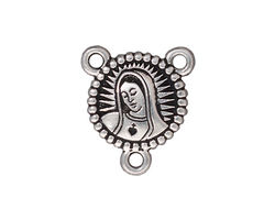 TierraCast Antique Silver (plated) Our Lady Link 19x22mm