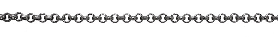 Gunmetal (plated) Vintage Pattern Rollo Chain