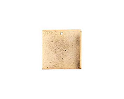 Nunn Design Antique Gold (plated) Flat Small Square Tag 23mm