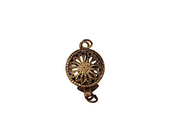 Antique Brass (plated) Filigree Box Clasp 17x10mm