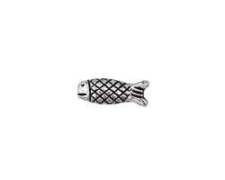 Pewter Criss Cross Fish 15x6mm