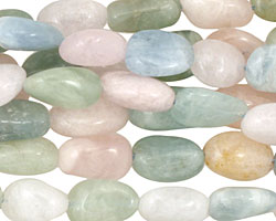 Beryl Morganite Tumbled Nugget 11-16x7-9mm
