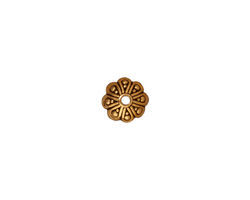 TierraCast Antique Gold (plated) Oasis Bead Cap 8mm