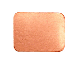 Copper Rectangle Blank 26x20mm