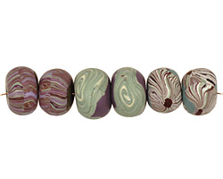 Humble Beads Polymer Clay Seafoam Tiny Disk 7x10-11mm