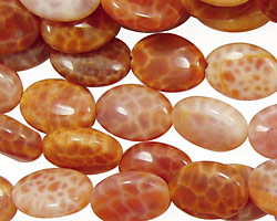 Fire Agate Flat Oval 14x10mm