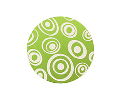 Lillypilly Lime Green Groovy Circles Anodized Aluminum Disc 25mm, 24 gauge