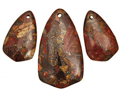 Red Creek Jasper w/ Pyrite Arrow Pendant Set 28x50mm, 20x33mm