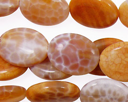 Fire Agate Flat Oval 18x13mm