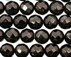 Black Onyx Faceted Round 10mm