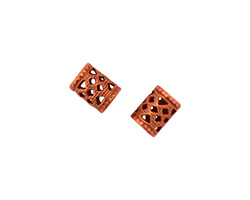 Stampt Antique Copper (plated) Filigree Tube 8x6mm