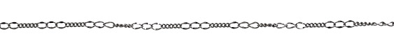 Gunmetal (plated) Varied Curb Chain