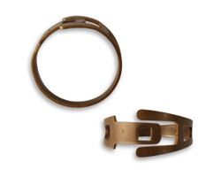 Vintaj Natural Brass Adjustable Ring Band 20mm
