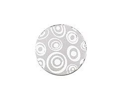 Lillypilly Silver Groovy Circles Anodized Aluminum Disc 19mm, 22 gauge