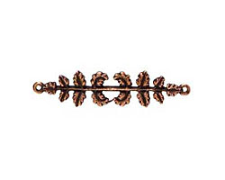 Nunn Design Antique Copper (plated) Laurel Connector 48x11mm