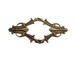 Vintaj Natural Brass Deco Window Filigree 62x28mm