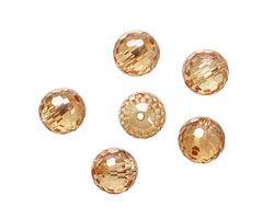 Champagne Faceted Round 10mm