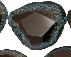Midnight Blue Agate Natural Edge Freeform Faceted Slab 55-65x37-57mm