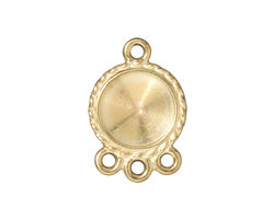 TierraCast Gold (plated) Twisted Round Frame 1-3 Link 24x16mm