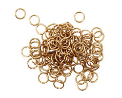 Artistic Wire Non-Tarnish Brass Chain Maille Jump Ring 4.37mm, 20 gauge