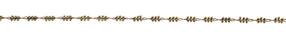 Antique Brass (plated) Curb w/ Barbell & Oval Chain