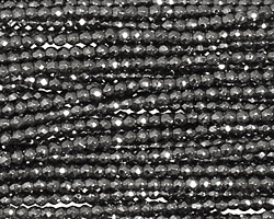 Hematite Faceted Round 2mm