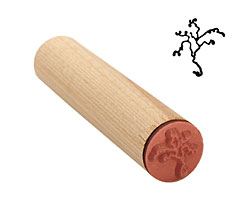 Fancy Twisted Sprig Mini Rubber Stamp 13x16mm