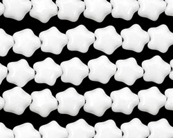 Czech Glass Opaque White Star 6mm