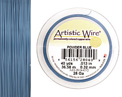 Artistic Wire Powder Blue 28 gauge, 40 yards