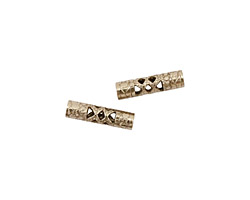 Stampt Antique Pewter (plated) Filigree Tube 11x3mm
