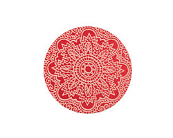 Lillypilly Red Lace Anodized Aluminum Disc 25mm, 24 gauge