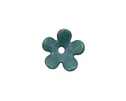 C-Koop Enameled Metal Peacock Blue 5 Petal 15mm