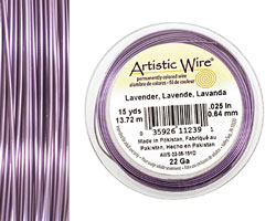 Artistic Wire Lavender 22 gauge, 15 yards