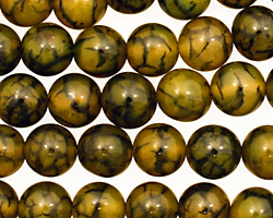 Olive Fire Agate Round 10mm