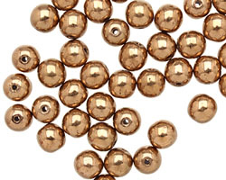 Czech Glass Bronze Round 6mm