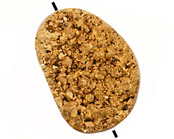 Gold Plated (24K) Freeform Druzy Pieces 23-25x31-35mm