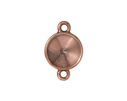 TierraCast Antique Copper (plated) Plain Round Frame Link 22x14mm