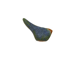 Kylie Parry Ceramic Blue Earth Tiny Stone Bird 8x19mm