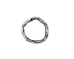 Rustic Charms Sterling Silver Small Rustic Round Link 16mm